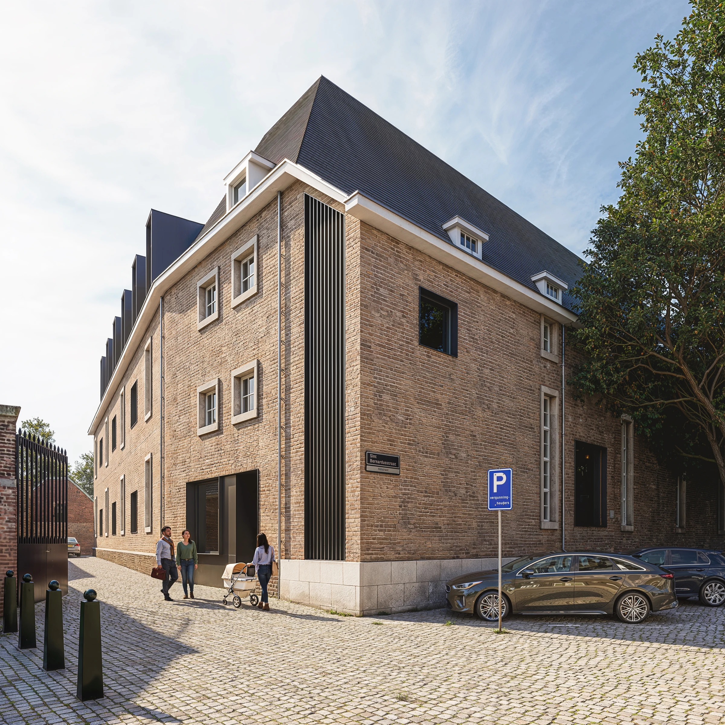 De gevel van JekerCour aan de Sint Bernardusstraat